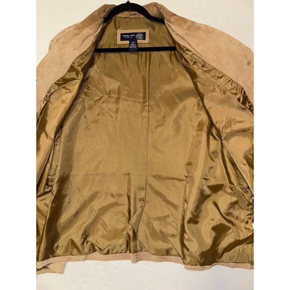 Venezia Jeans Clothing Co Women’s Plus Size 26/28 Leather Coat Jacket Button Up - Picture 6 of 6